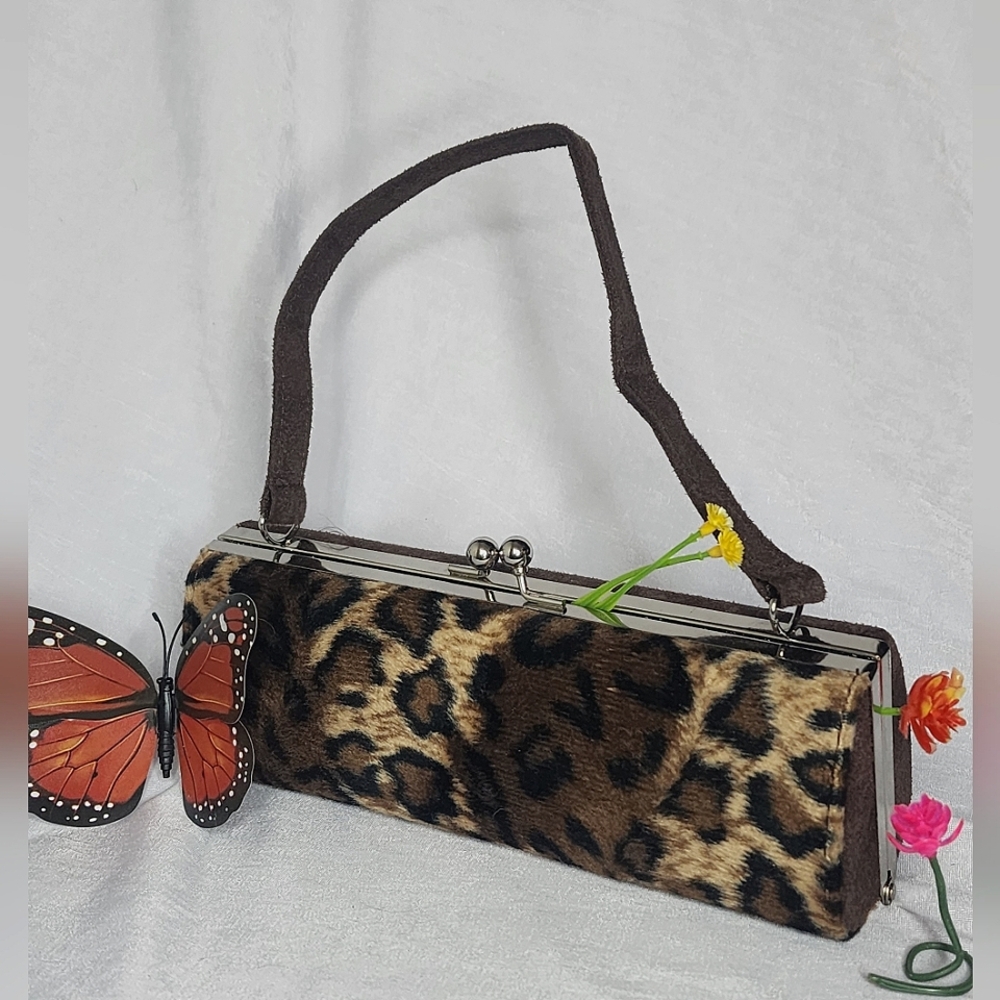 Leopard Print Clutch Bag